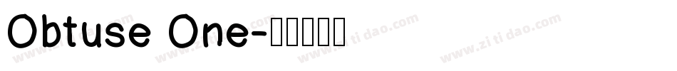 Obtuse One字体转换